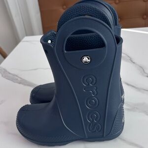 CROCS Kids Dark Blue Rain Boots